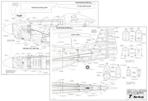 Top Flite Giant Scale P-51D Mustang plan set - Picture 1 of 3