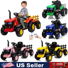 Kids Ride On Tractor Toys Kids 12V Electric Car Remote Control Power Wheels