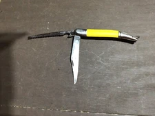 Vintage SABRE Folding Pocket Fish Knife & Scaler Made in Ireland 2 Blades