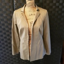 Caqui Verde Oliva 10 Ajustado Casal Blazer Mezcla Algodón Traje Chaqueta Chole Madison