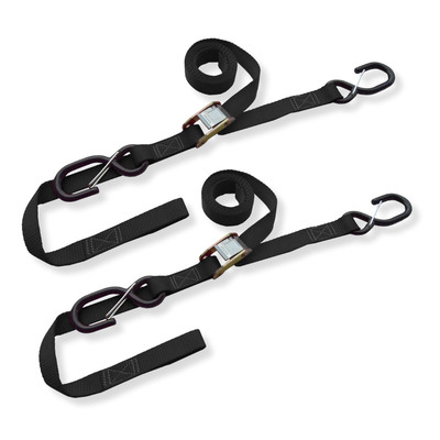 2 x 6' Cam Buckle Strap Tie-Downs with Snap Hooks | Discount Ramps