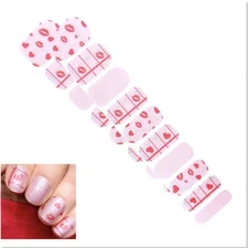 Jaysea Arts Polish Stickers Color Pink Heart Lip Valentine Street Nail Wrap B4G1