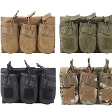 Tactical Molle Triple Magazine Pouch Hunting Open Top Mag Holder Mag Pouches