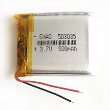 3.7V 500mAh Rechargeable Battery Li Polymer Cells 503035 For Mp3 DVD Camera GPS