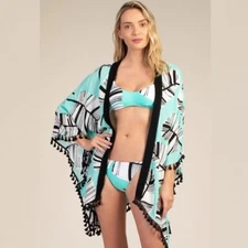 NWT One Size Trina Turk COPACABANA Kimono Swim Cover