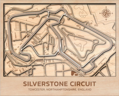 3D-Schicht F1 Grand Prix Circuit Wandbild - Custom Laser Cut Formel 1 Tracks