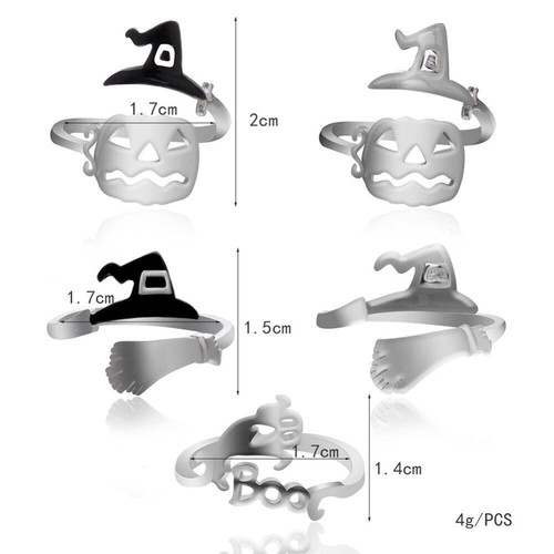 Fashion Halloween Adjustable Rings Metal Party Finger Ring Men Women Jewelry 1pc - Picture 12 of 17