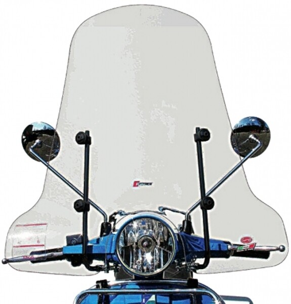 Parabrezza faco completo di attacchi Piaggio Vespa PX 125 150 200 ARCOBALENO