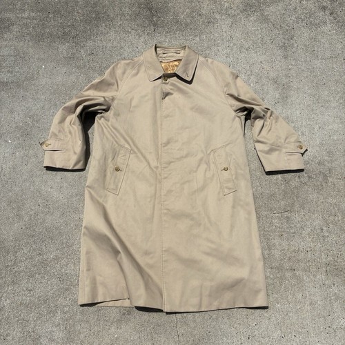 Vintage Tan Burberry Burberrys’ Trench Coat Tan Nova Check 42 Short Wool Liner - Picture 15 of 24