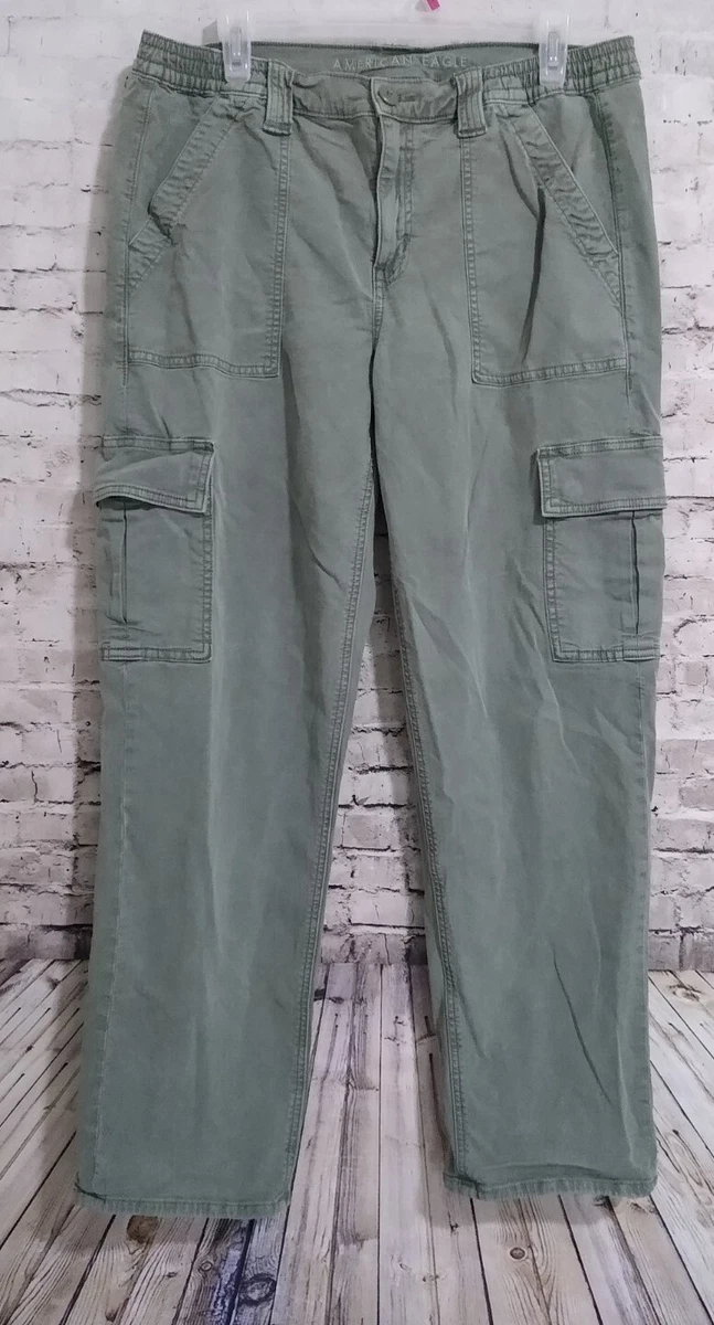 AEO AMERICAN EAGLE Cargo Military Pants Green Size 14 (33x29.5)