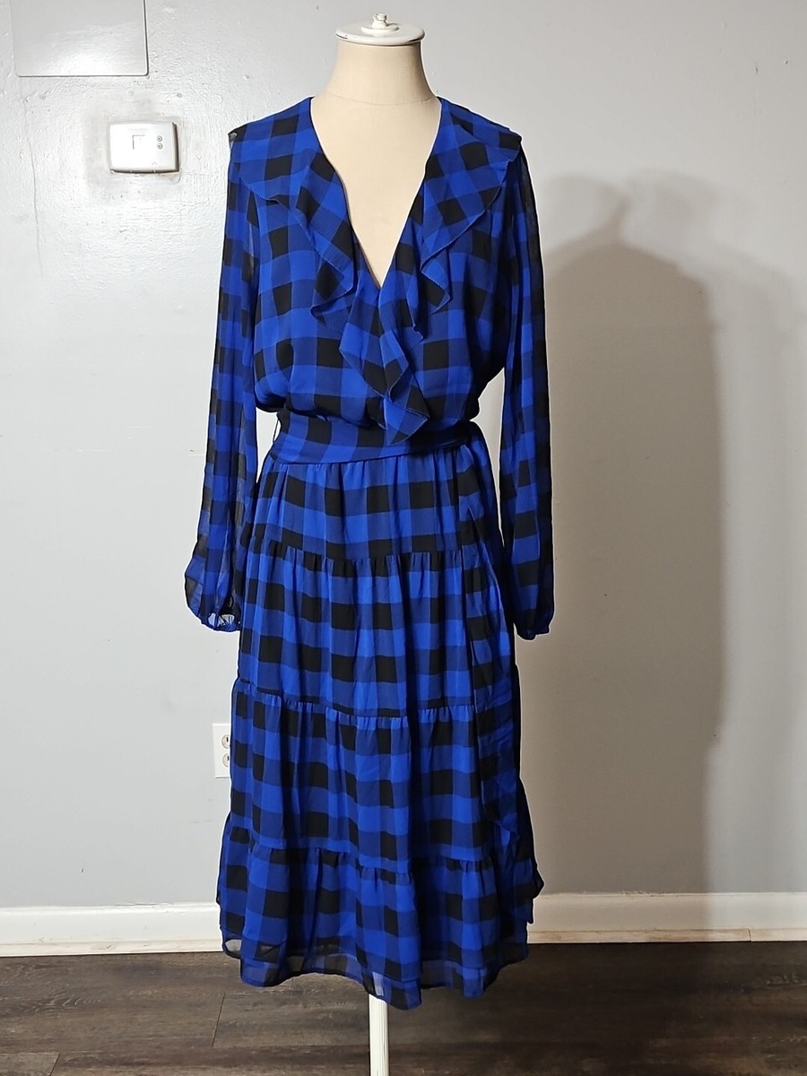 Lauren Ralph Lauren Blue Women Buffalo Check Belted