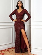Red Long Sleeve Dress