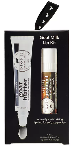 Dionis Goat Milk Lip Kit, Goat Butter Lip Mask & Lip Balm - Pumpkin Latte