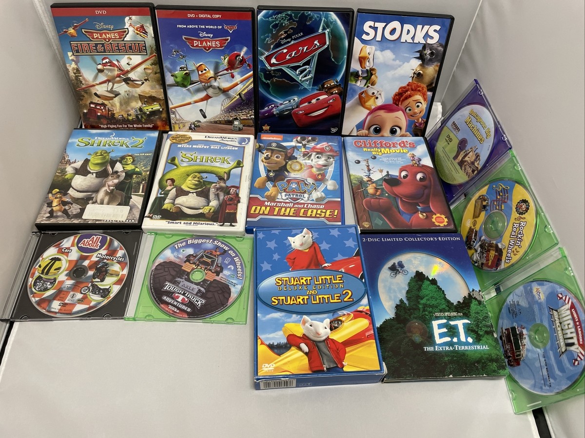 Lot of 16 Children's DVDs: Disneys Cars Planes Paw Patrol