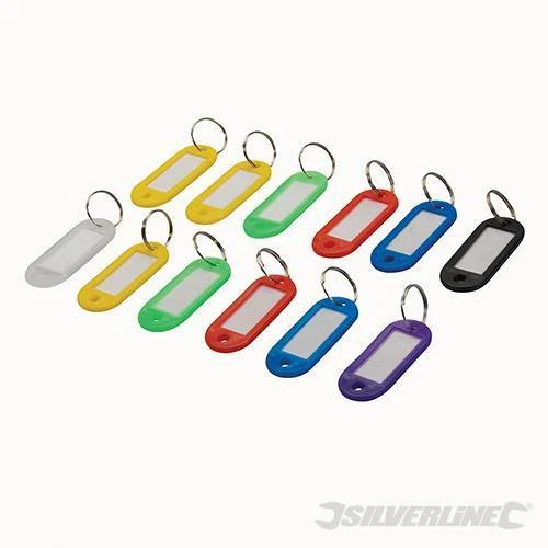 LOT de 12 Porte-clés à étiquettes - SILVERLINE