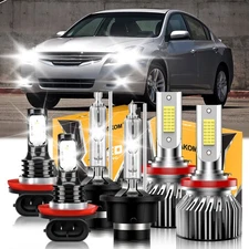 For Nissan Altima 2007-2015 LED HID Headlight Bulb High Lo Beam Fog Lights Combo