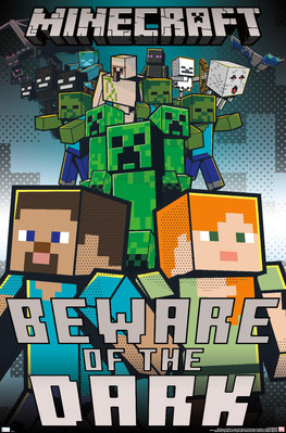 Minecraft - Beware Of The Dark - Poster