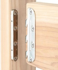 POWERTEC Surface Mounted Bed Rail Brackets 4PK, Frame Set of 4, Silver 