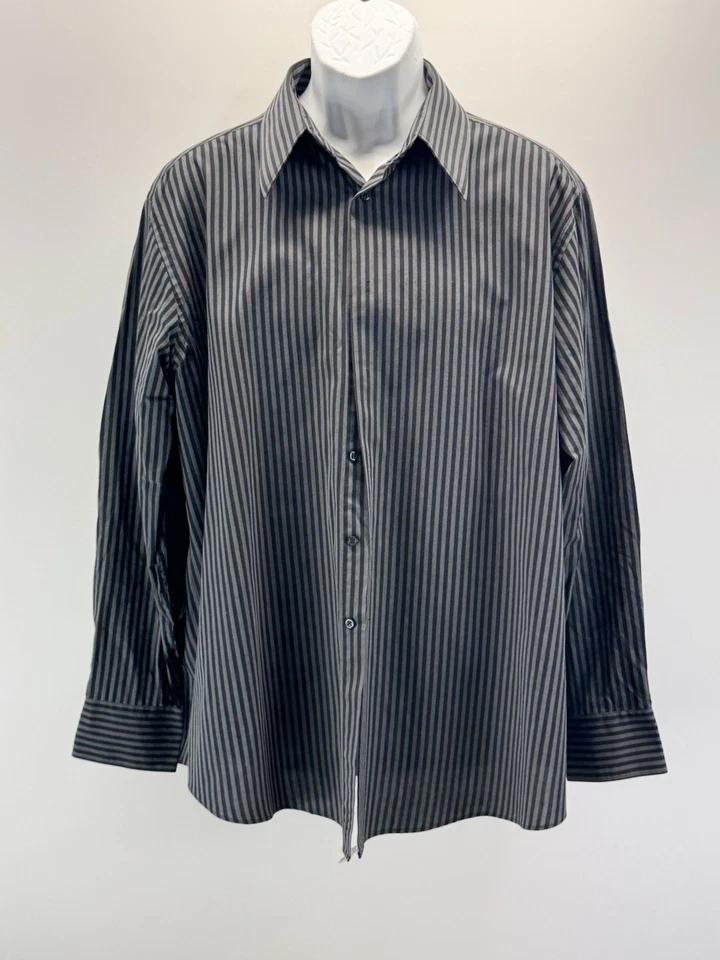 Camisa de vestir Covington corte moderno para hombre 17-17,5 34/35 negra a rayas sin manchas Foto 2 de 4