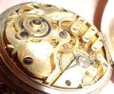 Silberne Gebrauchte Taschenuhr Schlüsselaufzug Werk graviert gangbar D = 53,5 mm