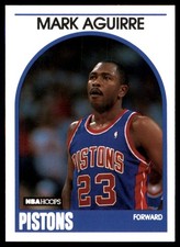 Mark Aguirre 1989-90 Hoops #95 Pistons NBA READ FREE SHIPPING AutographDen