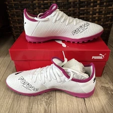 Puma Men’s Future Z 4.3 TT Artificial Turf Soccer Cleats Fútbol White Pink S 7.5