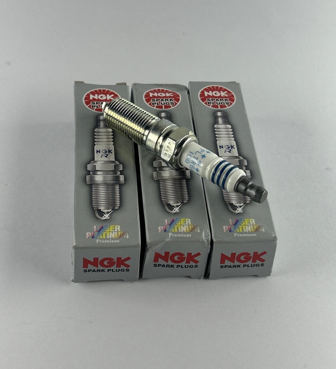NGK 3587 PLTR6A-10G Laser Platinum Spark Plugs Lot of 3 photo 1