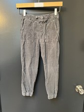Hanna Andersson Charcoal Gray Corduroy Pull On Pants Size 120 6-7 Boys