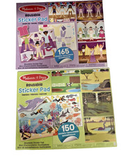 2 Melissa Doug Reusable Sticker Pads Dress Up Habitats 150 165 Pieces