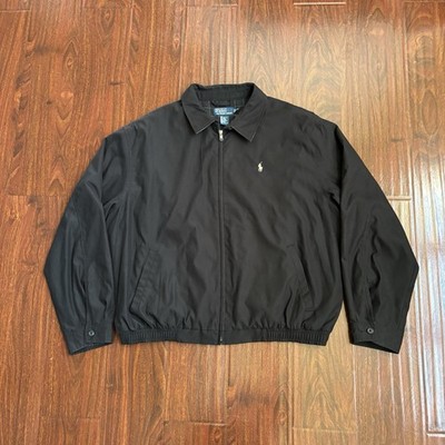Vtg Polo Ralph Lauren Harrington Classic Jacket Size 2XL Black Lightweight