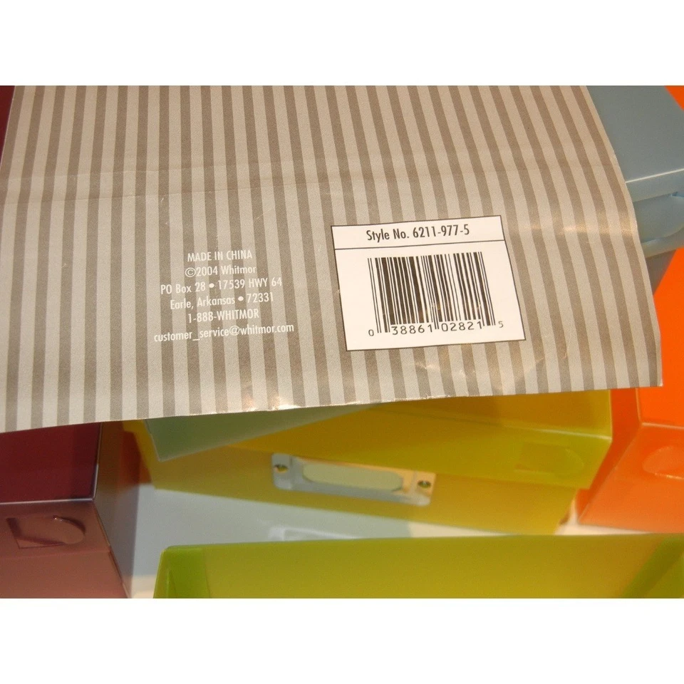 Juego de 5 cajas organizadoras de plástico Whitmor contenedor colección Foto 4 de 4