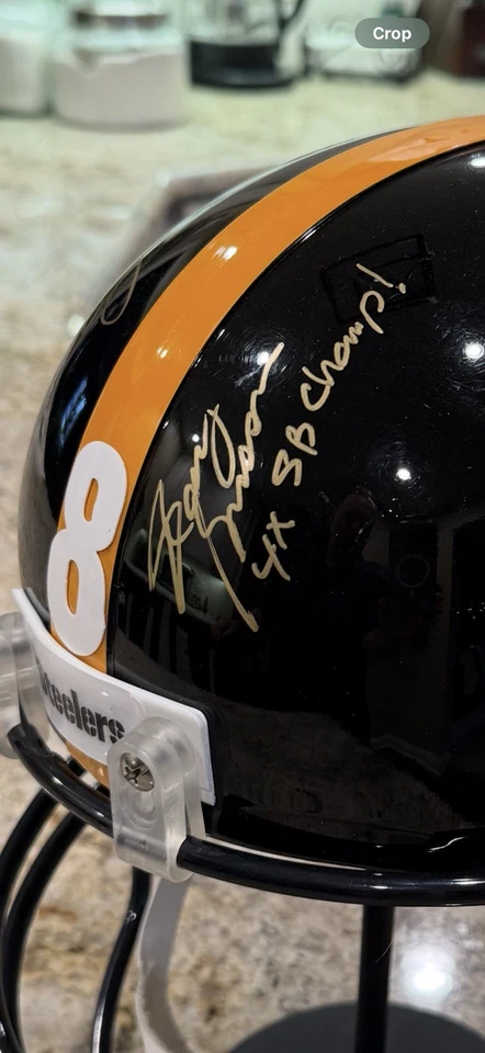 Casco de tamaño completo firmado por varios jugadores Steelers Autografiado Leyendas Tristar certificado de autenticidad Foto 4 de 4