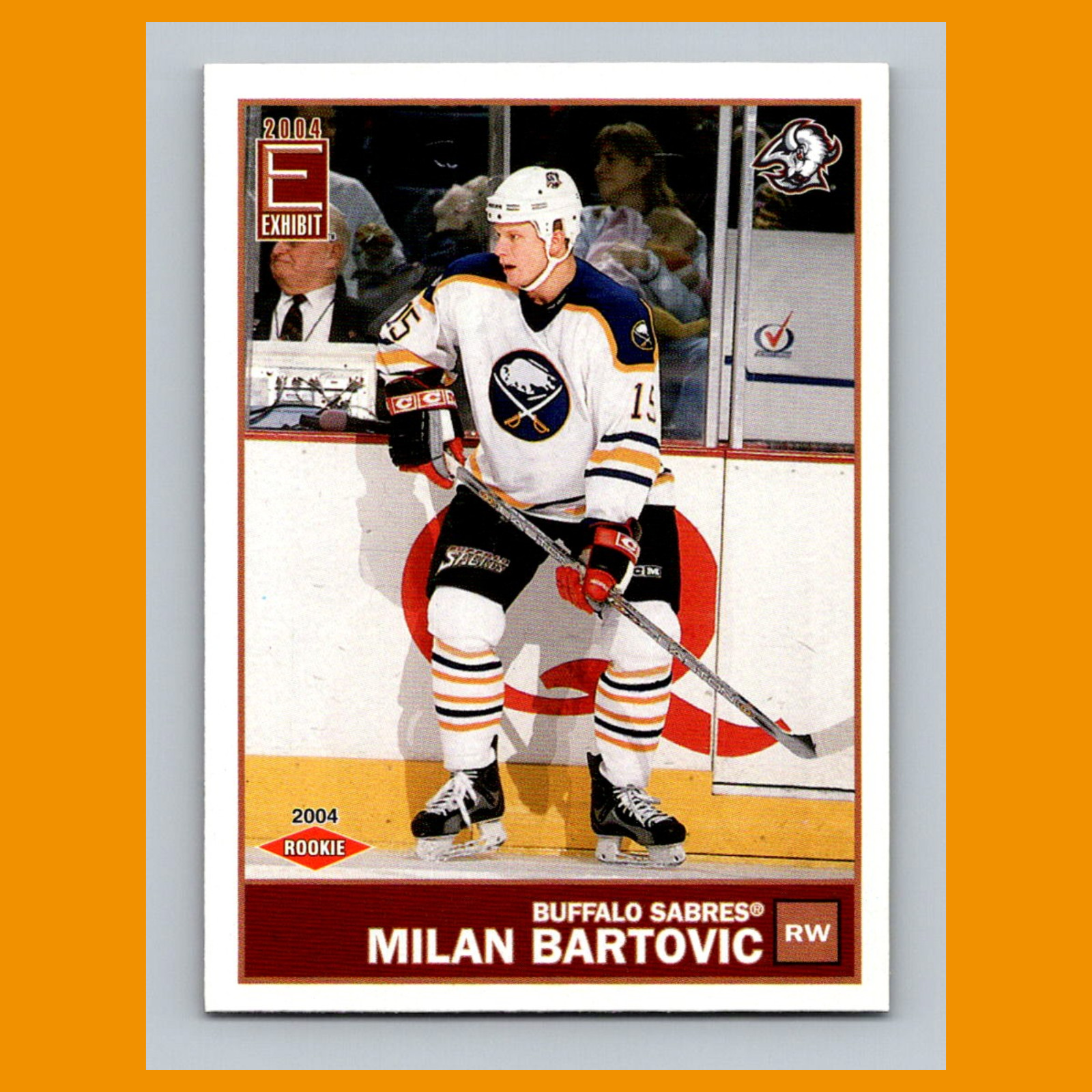 Milan Bartovic Rookie #16 2003-04 Pacific Exhibit Yellow Backs Buffalo Sabres