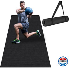 Exercise Mat 6'x2'x7mm Thick, Non-Slip, Heavy Duty for Yoga  Home Gym Workouts