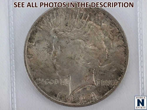 NobleSpirit Choice BU 1924 Peace Silver Dollar Nice Toning