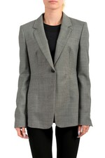 Hugo Boss Women's "Jalaia" Two-Tone Wool One Button Blazer US 2 IT 38