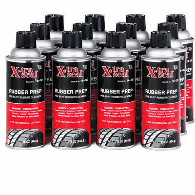 12 Aerosol Rubber Tire Buffer Pre Buff Cleaner Xtra Seal 14-102  16 oz. (472ml)
