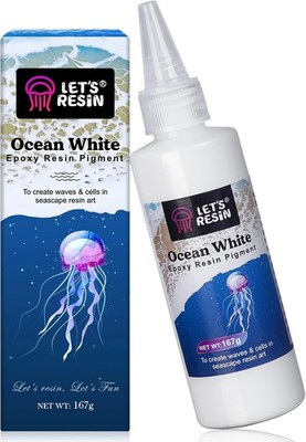 Pigmento resina epoxi blanco oceano de 167g pasta concentrada resistente uv