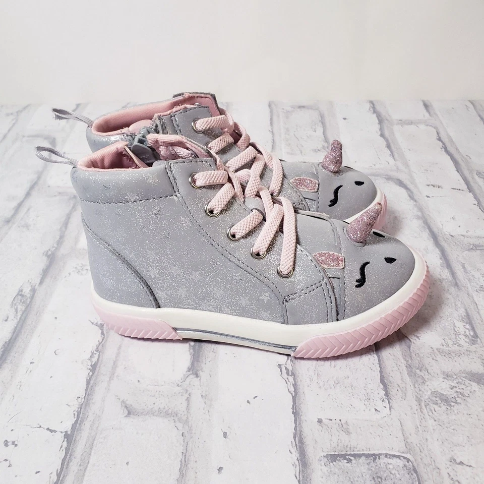 Zapatillas altas unicornio para niñas pequeñas Foto 2 de 4