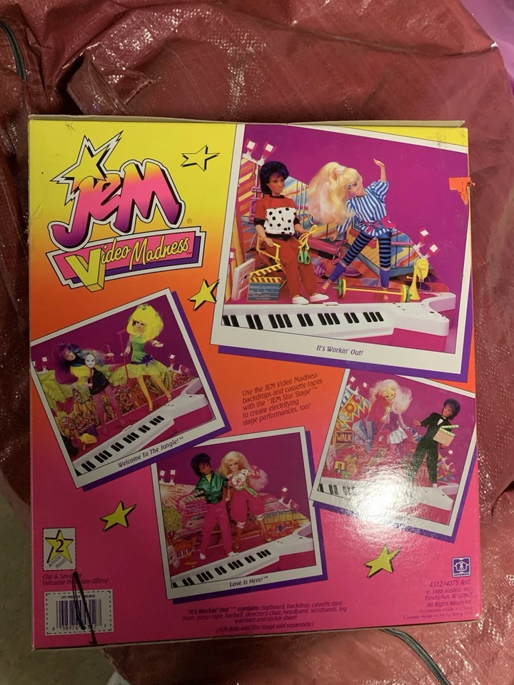 Brinquedo colecionável vintage Jem & The Holograms Video Madness Playset - Imagem 3 de 4