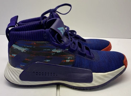 Adidas Dame 5 Basketball High Top Shoe Mens Size 8 1/2 Collegiate Purple EF0500