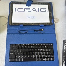 Craig CMP840 BUN-BL-HD Quad Core 10.1in Tablet w Keyboard Case Headphones Blue