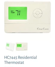 Chicago controls HC7445 Residential ThermostatLimits Heat to 74 and No A/C Limit