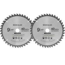 9 Inch Table Saw Blade, (2 Pack) 9" Circular Saw Blade 40 Tooth Carbide Tip 5/8 
