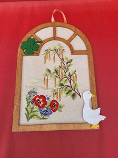 Stickbild Kreuzstich fertig 21 x 30 cm "Mohn"