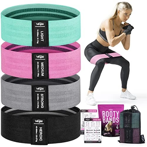 Resistance Bands for Working Out with Workout Bands 4 Aqua, Pink, Grey, Black