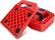 6.5" X 6.5" RV Stabilizer Jack Pads with Anti-Slip Rubber Mats, Stackable Camper