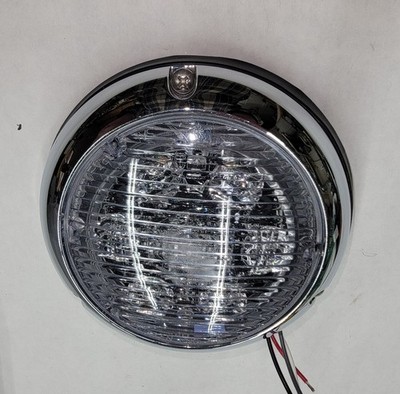 NOS Whelen Model 2FR00ZCR 4'' Round Super-LED With Chrome Flange DOT/Snowplow