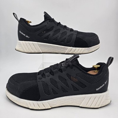 Reebok Fusion Flexweave Work Shoes Men's 11 Black Safety Toe Sneakers RB4311