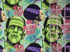 Custom 100 Cotton Woven Fabric Bride Of Frankenstein Movie By The 14 Yard 9x56